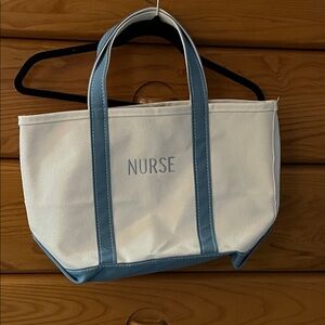L.L. Bean White and Blue Nurse Tote